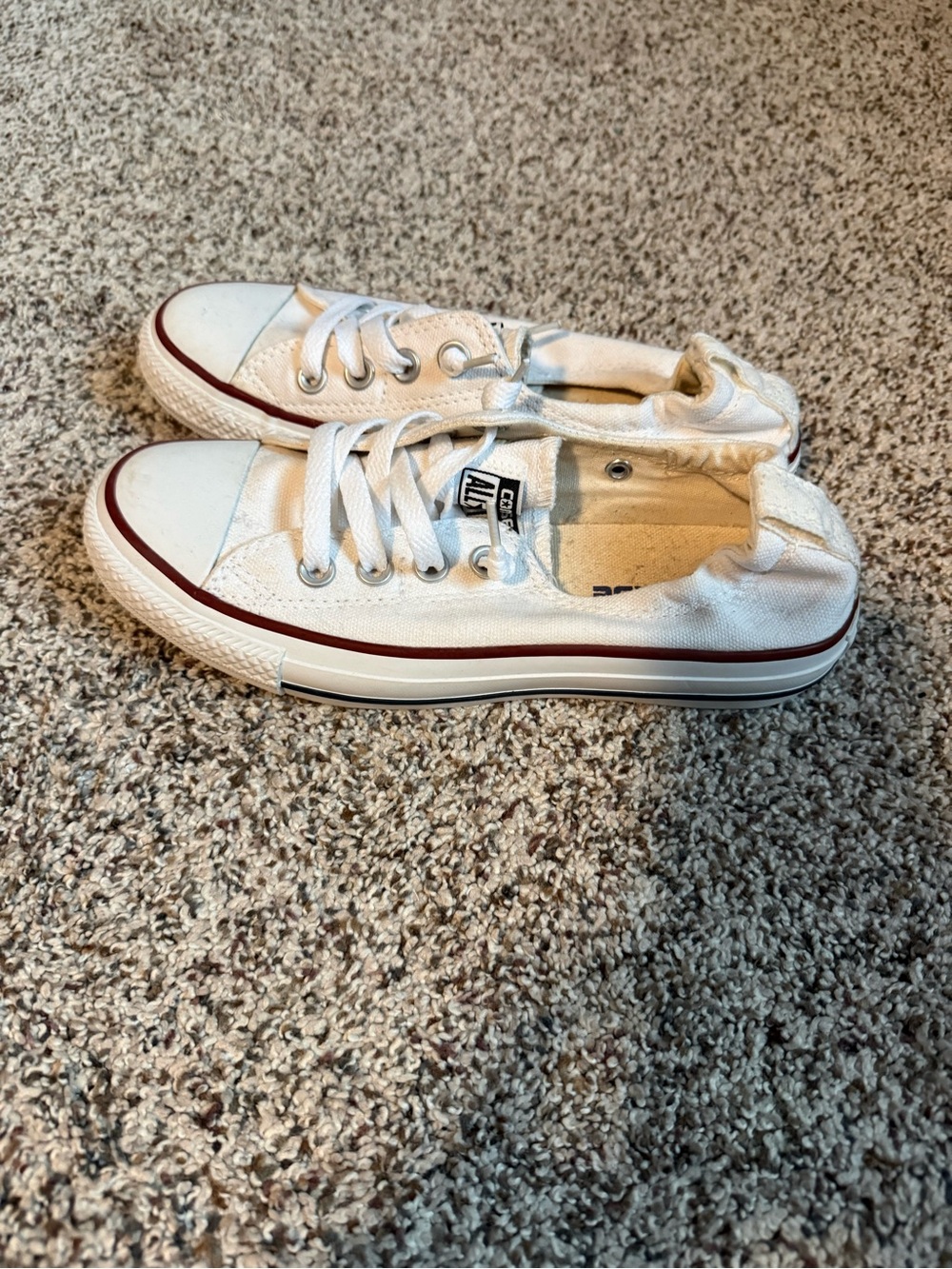 Converse White Canvas Low-Top Sneakers